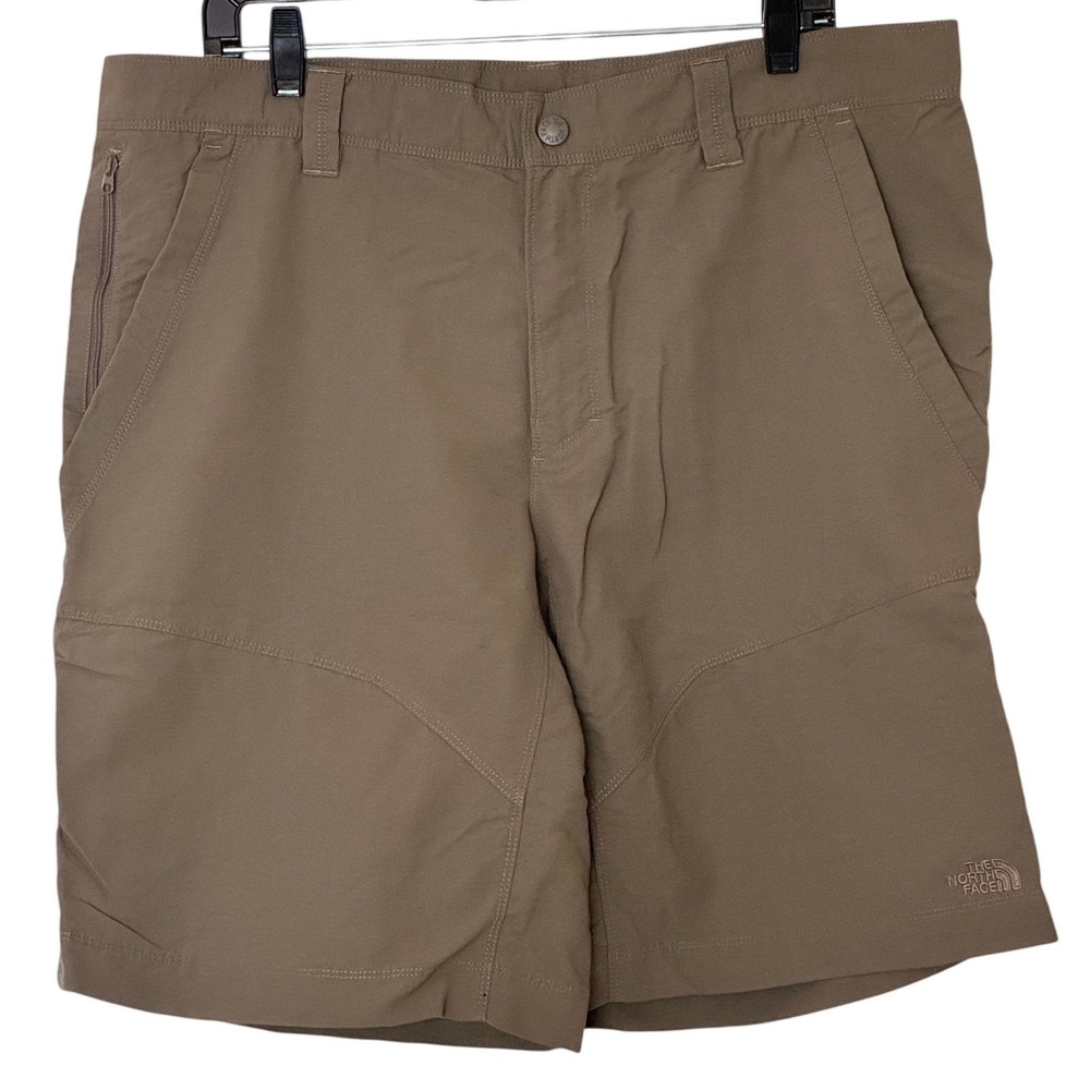 The North Face Hiking Shorts Brown Nylon Lightweight Outdoor Mens Size 38